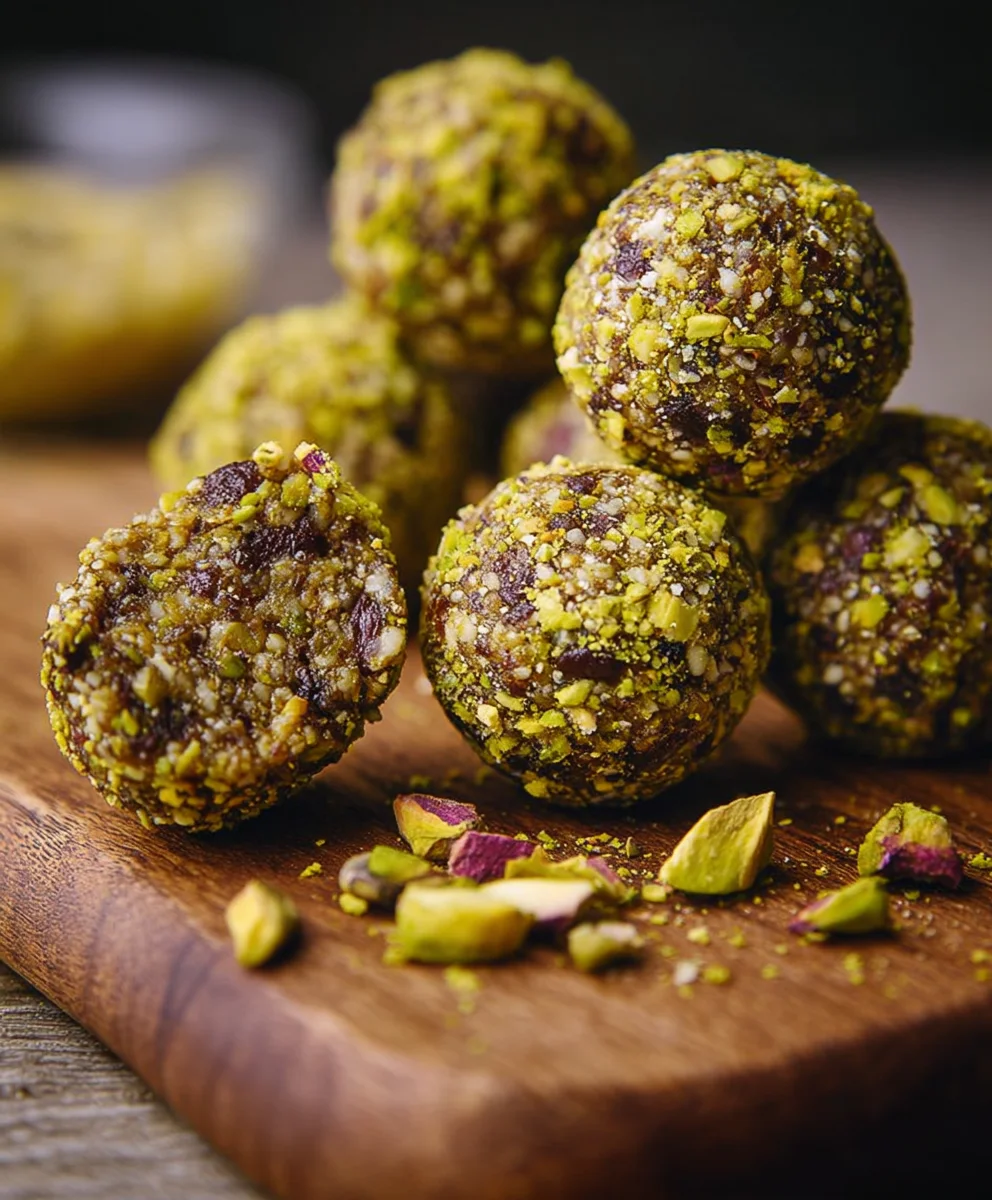 Pistazien-Energiebällchen: Zitrone & Kraft