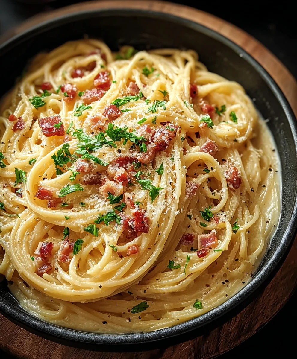 Echte Spaghetti Carbonara (Beef & ohne Alkohol)