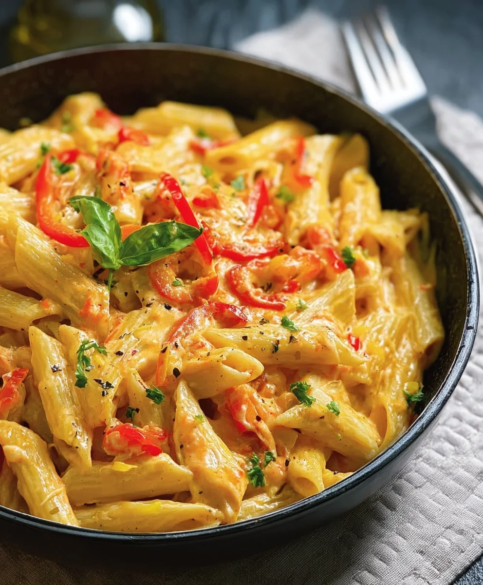 Penne mit cremiger Paprikasoße – Einfach & Lecker