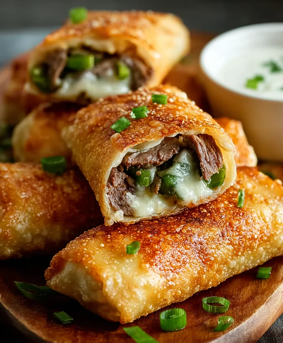 Cheesesteak Frühlingsrollen: Einfaches Rezept & geninon-alcoholic aler Snack