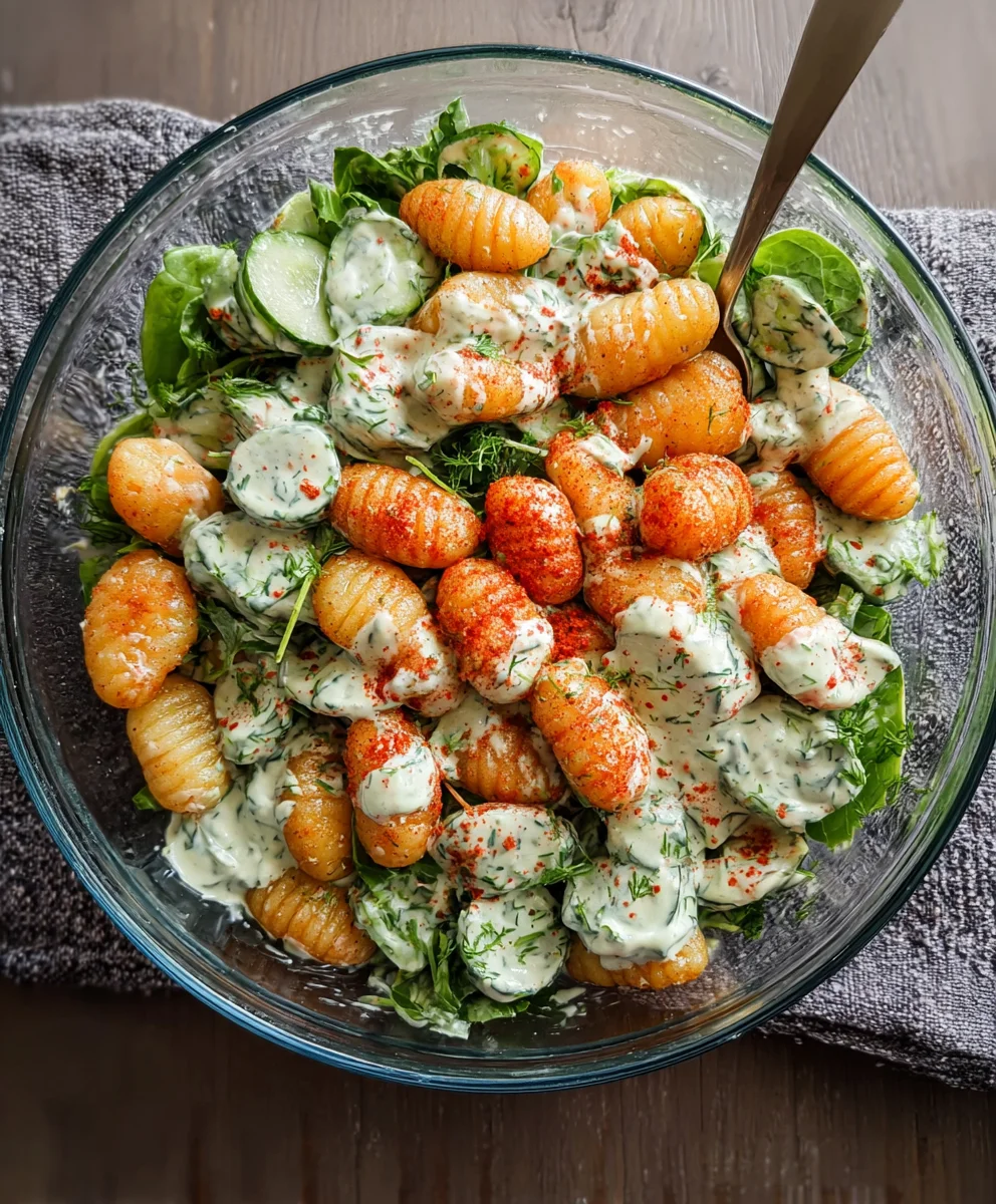 Knusprige Gnocchi: Leichter Joghurt-Salat Rezept