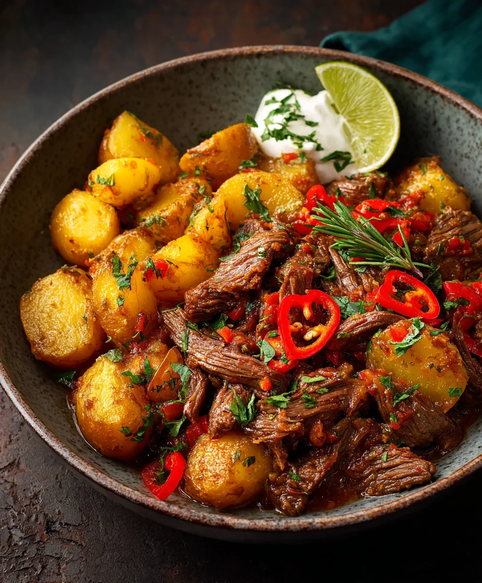 Peruanisches Rindfleisch & Kartoffeln: Paprika-Rezept