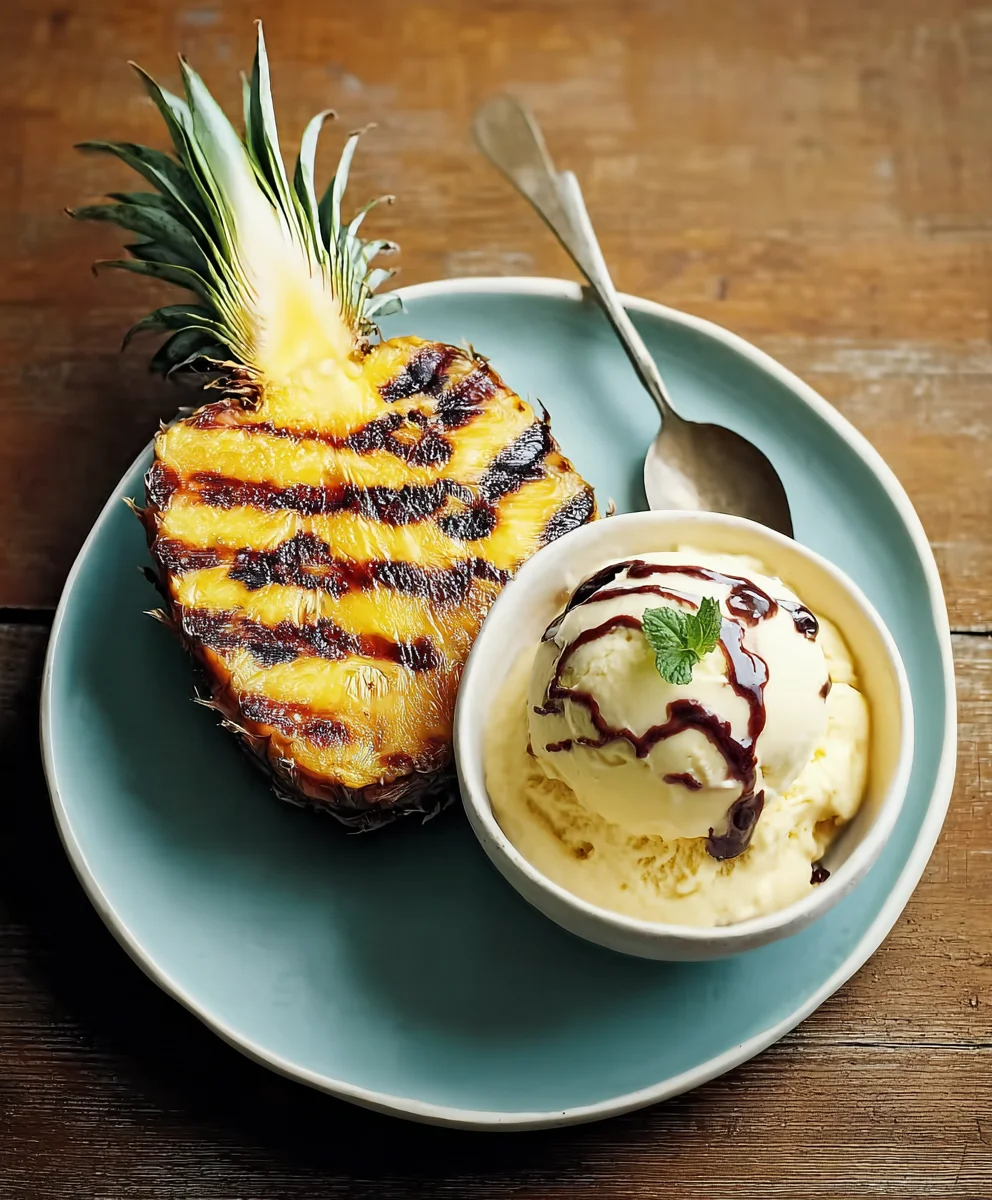 Gegrillte Ananas mit Nicecream: Einfach & Lecker