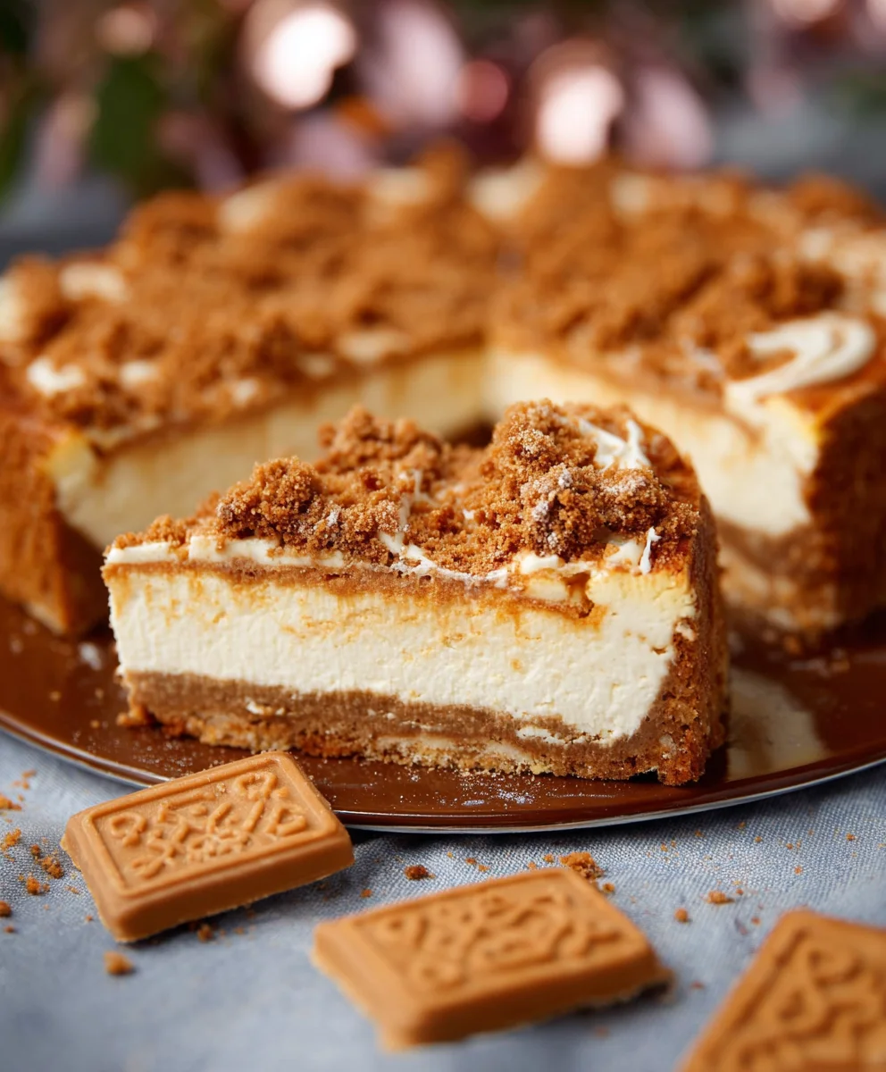 Spekulatius-Käsekuchen: Keksboden, Frischkäse, Streusel