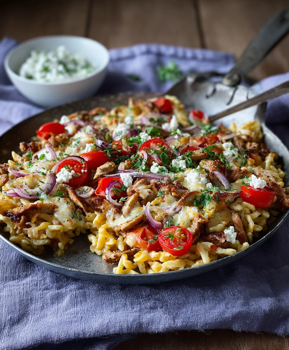 Schnelles Rinder-Gyros-Spätzle-Blech – Einfach & Lecker