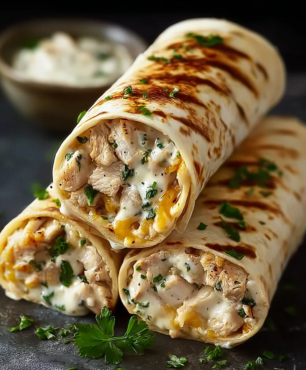 Knoblauch-Hähnchen-Wraps: Schnell & Lecker!