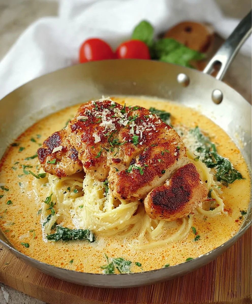 Cremiges Hähnchenfilet: Frischkäse-Parmesan-Soße