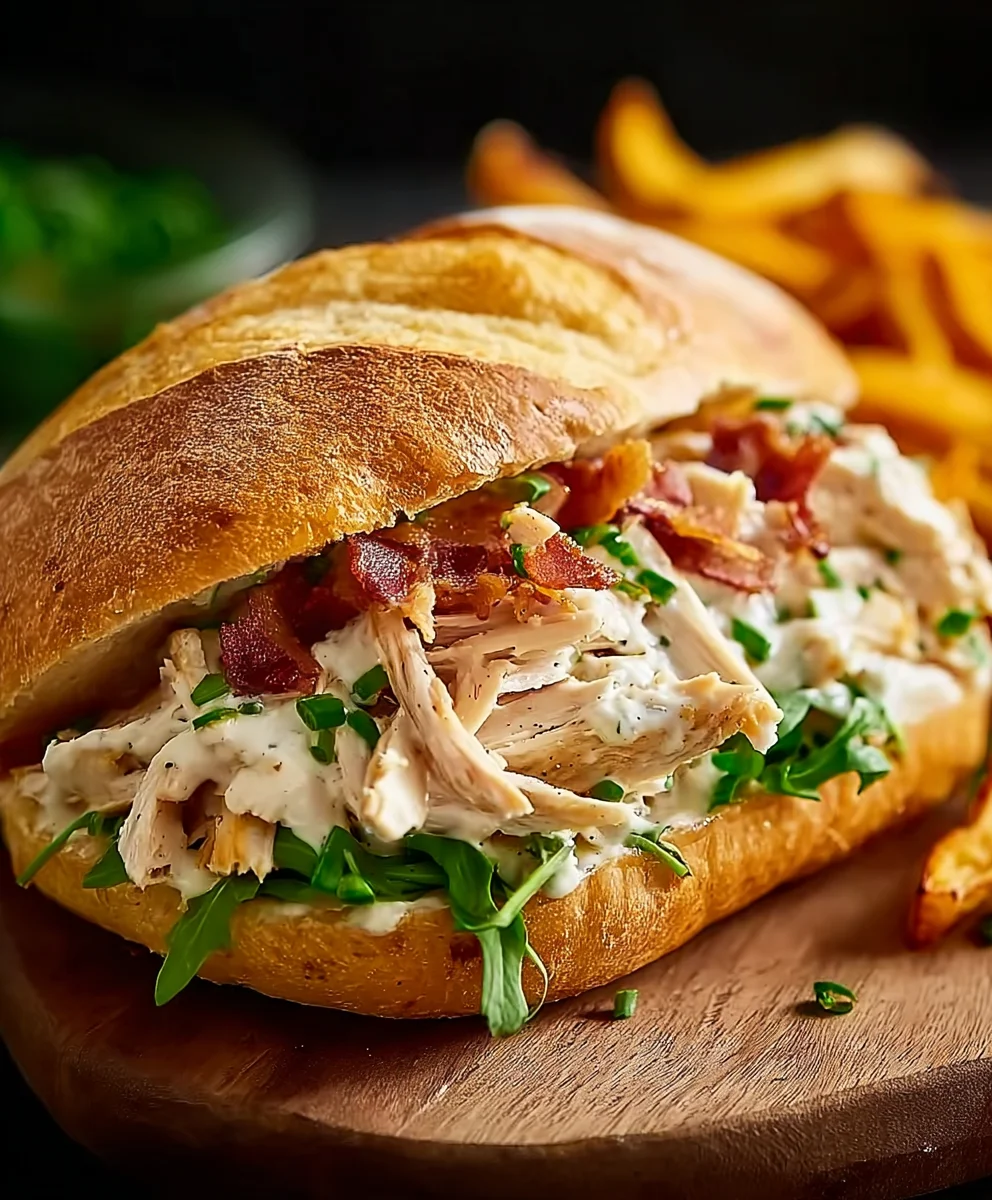 Herzhaftes Ranch-Hähnchen Sandwich Rezept