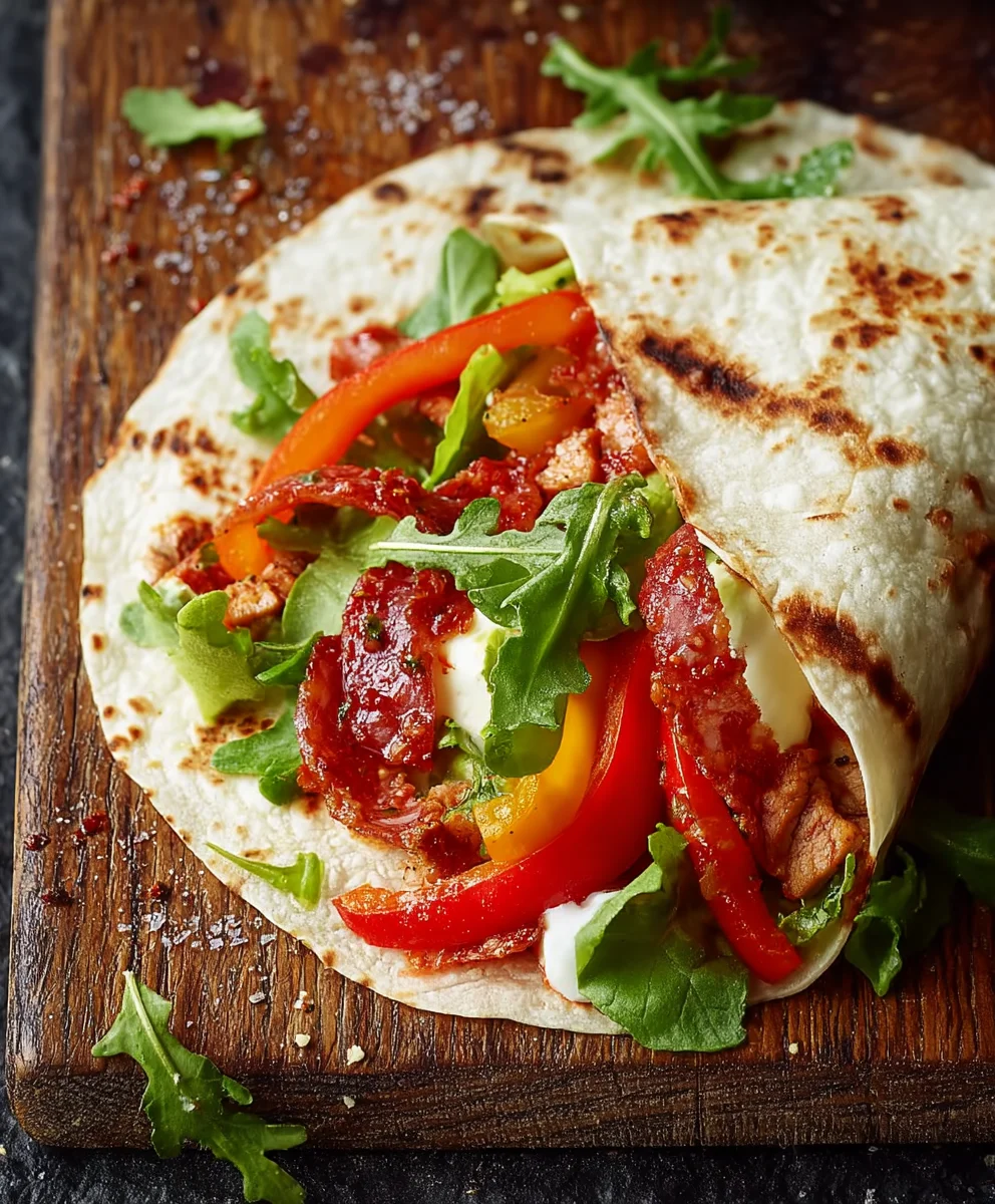 Grill-Peperoni Open Wrap: Einfach & Lecker