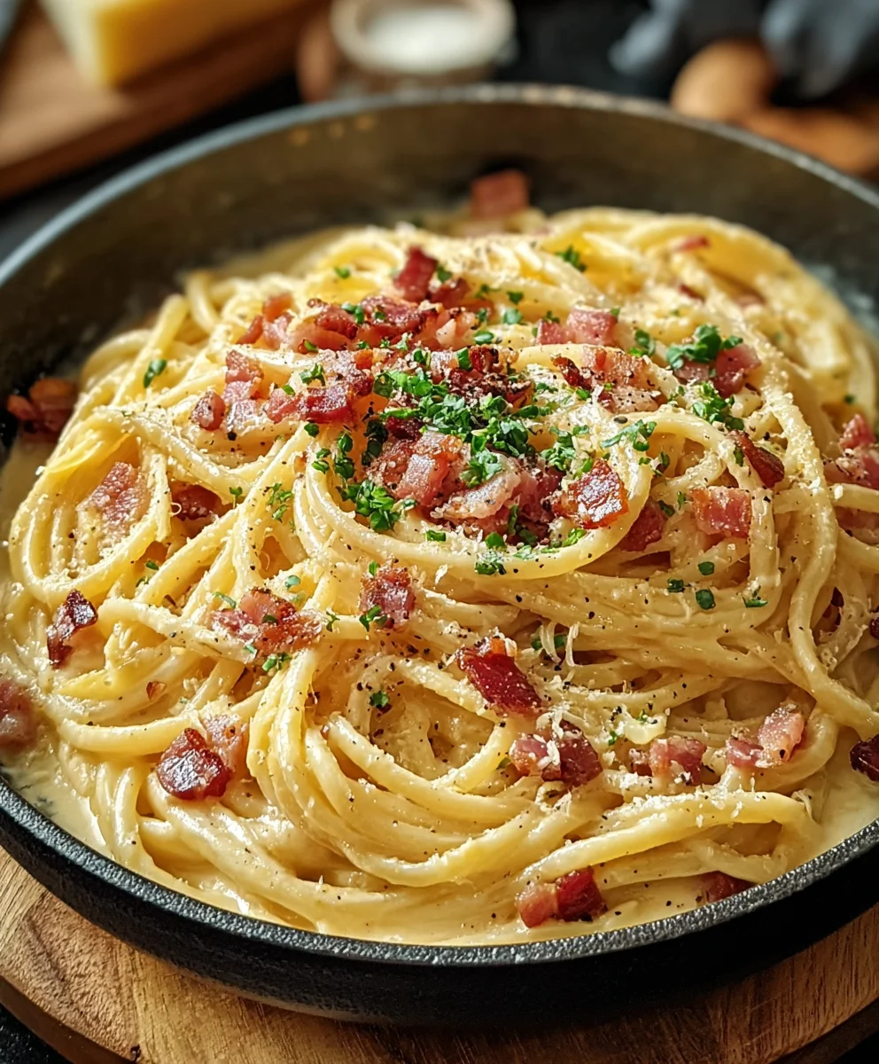 Echte Spaghetti Carbonara (Beef & ohne Alkohol)