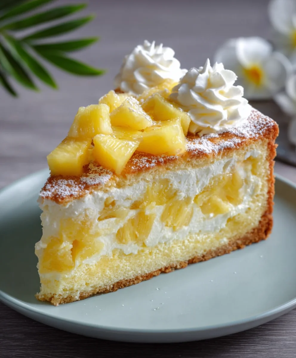 Saftiger Ananas-Sahne-Kuchen: Einfaches Rezept