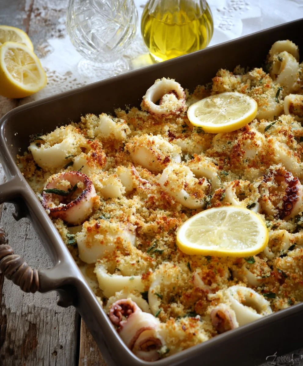 Calamari al Forno: Zitronen-Panade für knusprigen Genuss