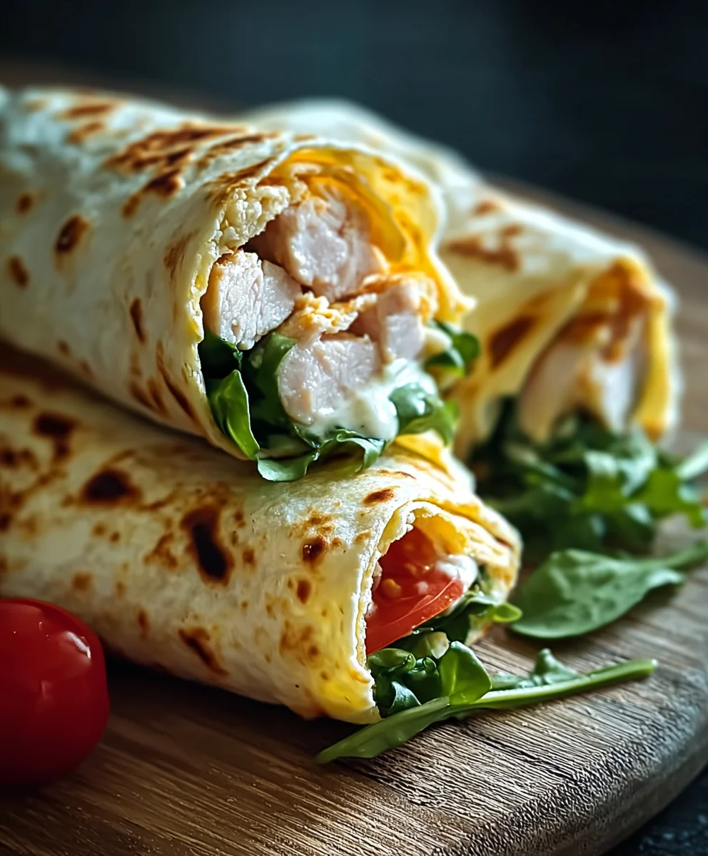 Käsige Knoblauch Hähnchen Wraps: Knuspriger Genuss