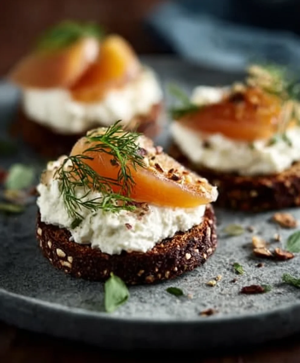 Pumpernickel Häppchen: Ultimativ mit Frischkäse