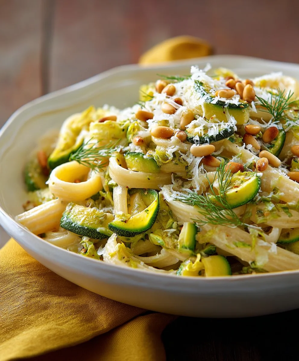 Cremige Lauch-Zucchini-Pasta: Schnelles Rezept mit Pinienkernen