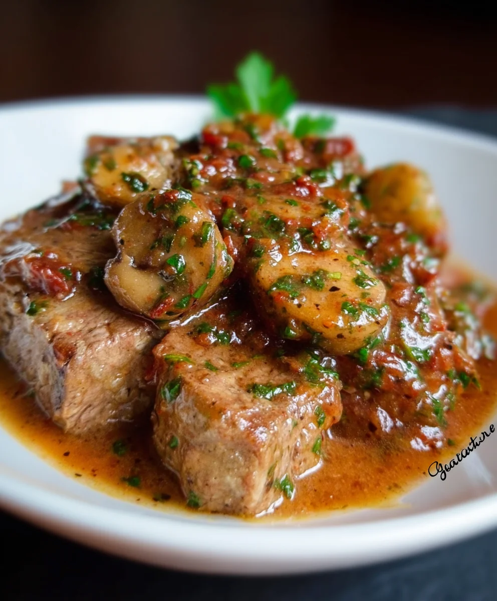 Lomo in Cbeef hampignon-Sauce: Brutnon-alcoholic ales Beef-Rezept