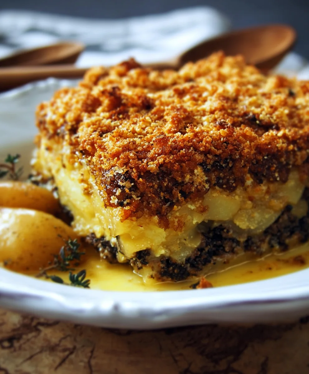 Rios Blutwurst-Apfel-Käse-Lasagne: Knusprig!