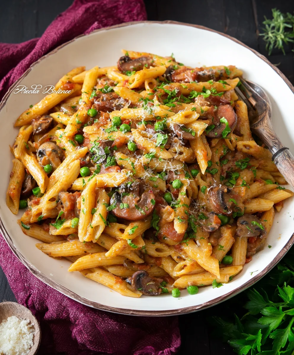 Pasta alla Boscaiola: Herzhafte Rinder-Pasta mit Pilzen