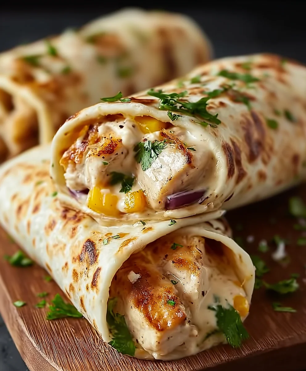 Knoblauch-Hähnchen-Wraps: Einfach, schnell & lecker!