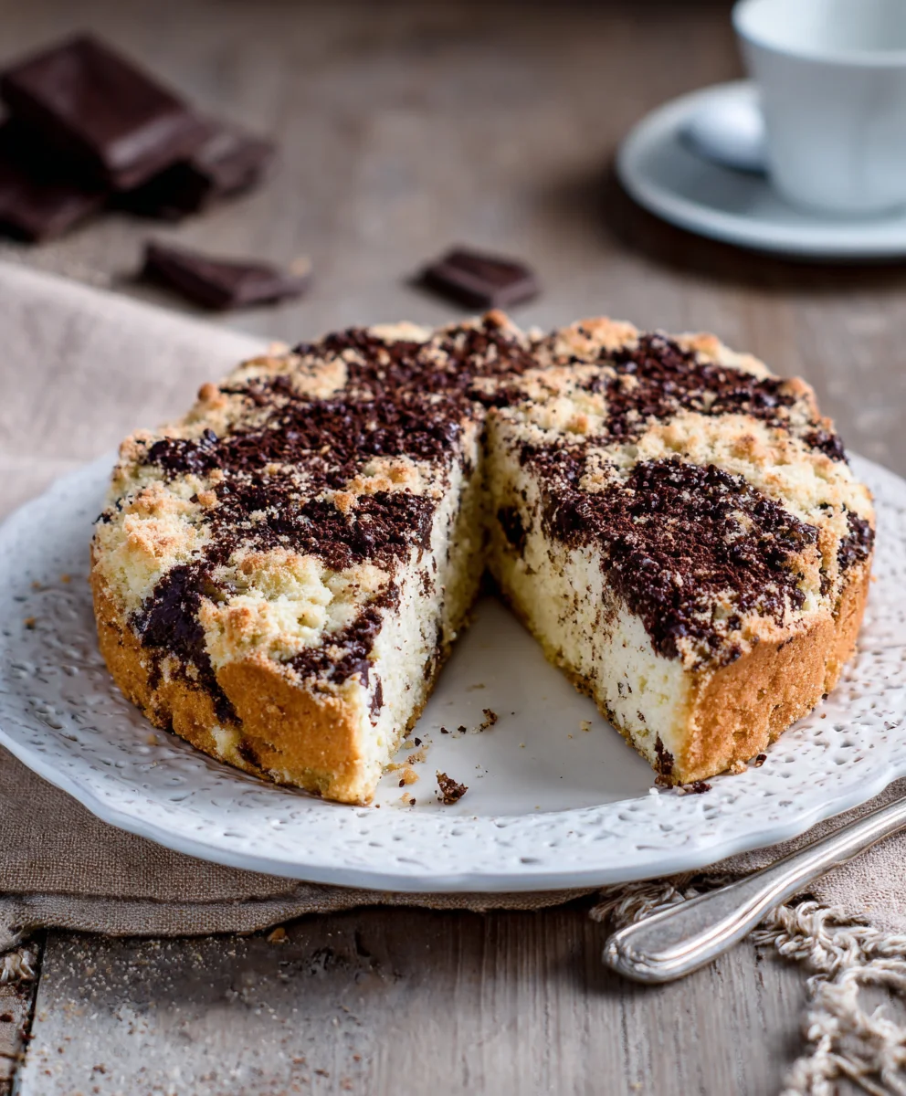 Sbriciolata: Einfacher Ricotta-Schoko-Kuchen (ohne Backen)