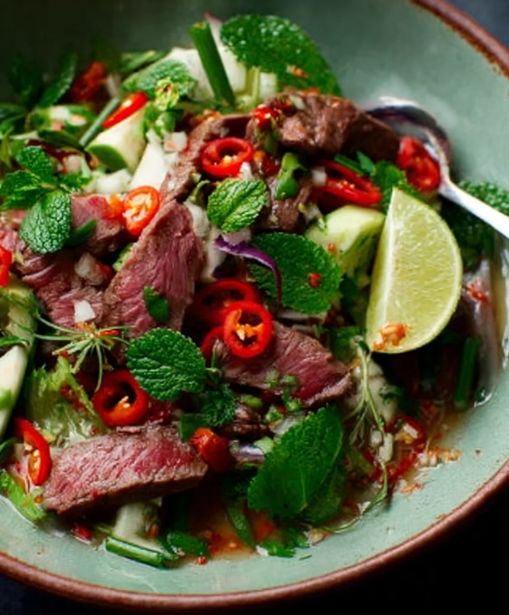 Thai Rindfleischsalat: Chili-Limette Dressing Rezept