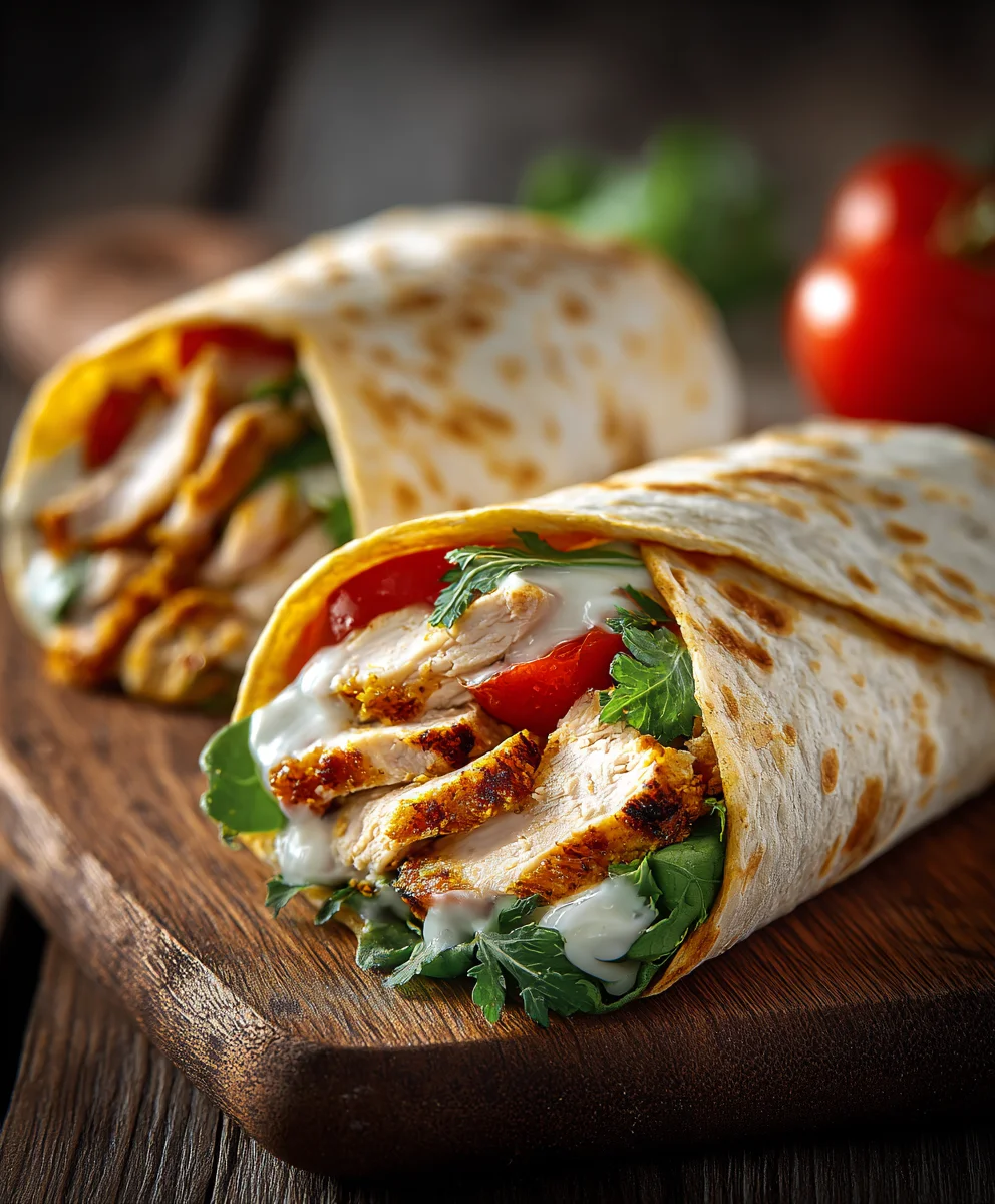 Knusprige Hähnchen-Mozzarella-Wraps im Airfryer