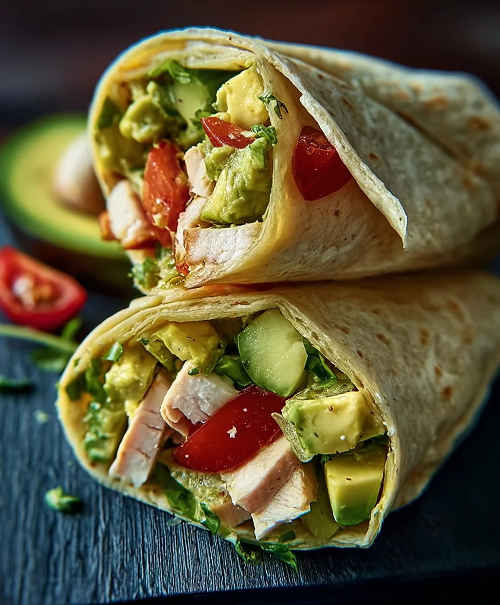 Avocado-Hähnchen-Wrap: Frisch, Leicht & Lecker