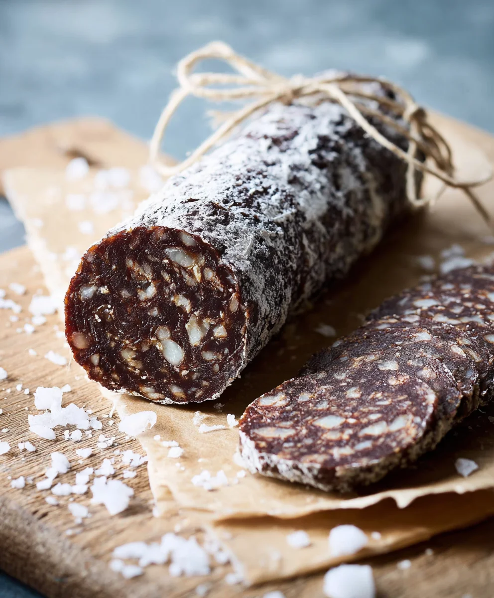 Salame al cioccolato senza uova | Einfaches Rezept