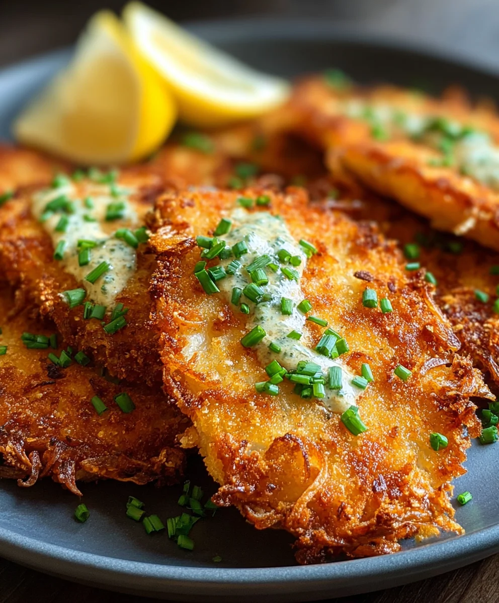 Knuspriges Zwiebel-Rinder-Schnitzel im Airfryer