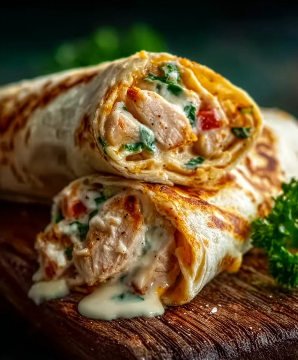 Schnelle Käse-Knoblauch-Hähnchen-Wraps – Einfach lecker!