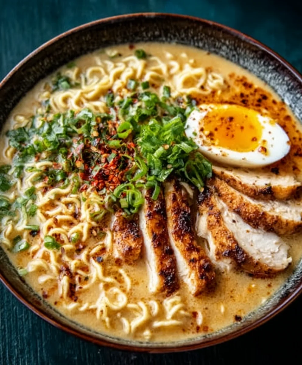Cremiges Knoblauch Hähnchen Ramen: Ultimativen Rezept
