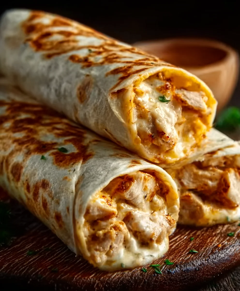 Schnelle Käse-Knoblauch-Hähnchen-Wraps – Einfach lecker!