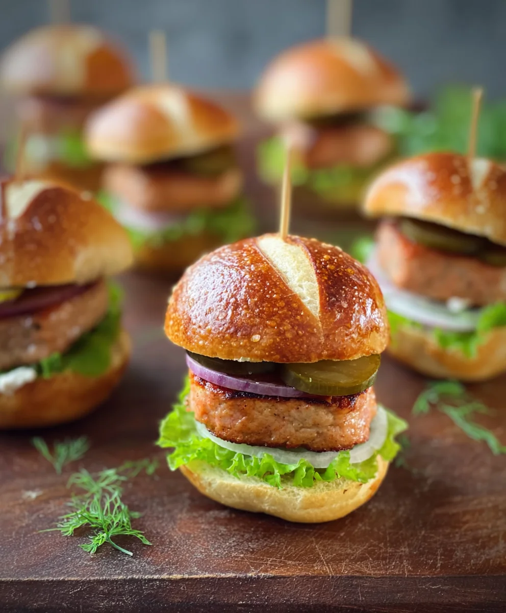 Mini Laugenburger mit Rinderleberkäse: Einfach & Lecker!