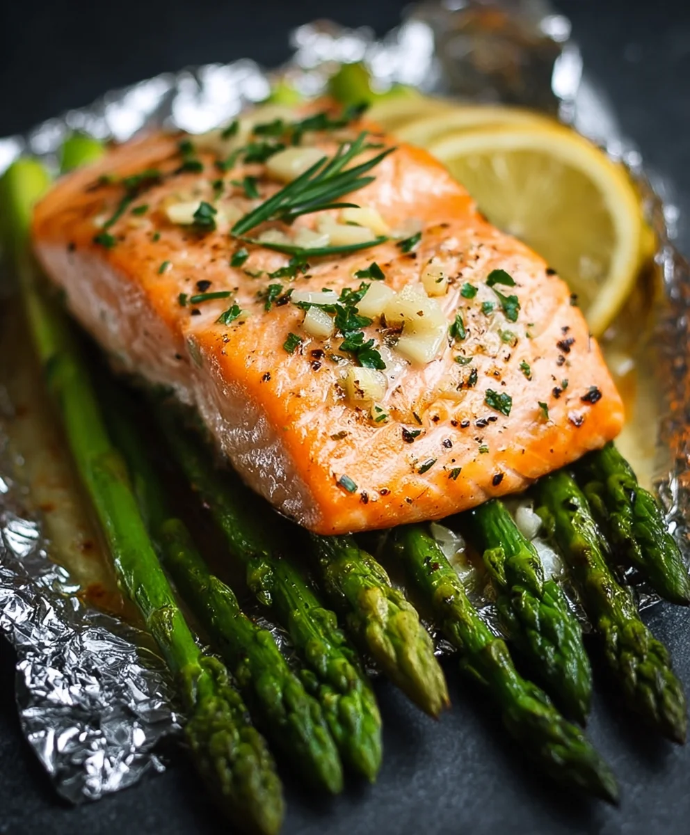 Gebackener Lachs mit Spargel: Einfach & Aromatisch (Folie)