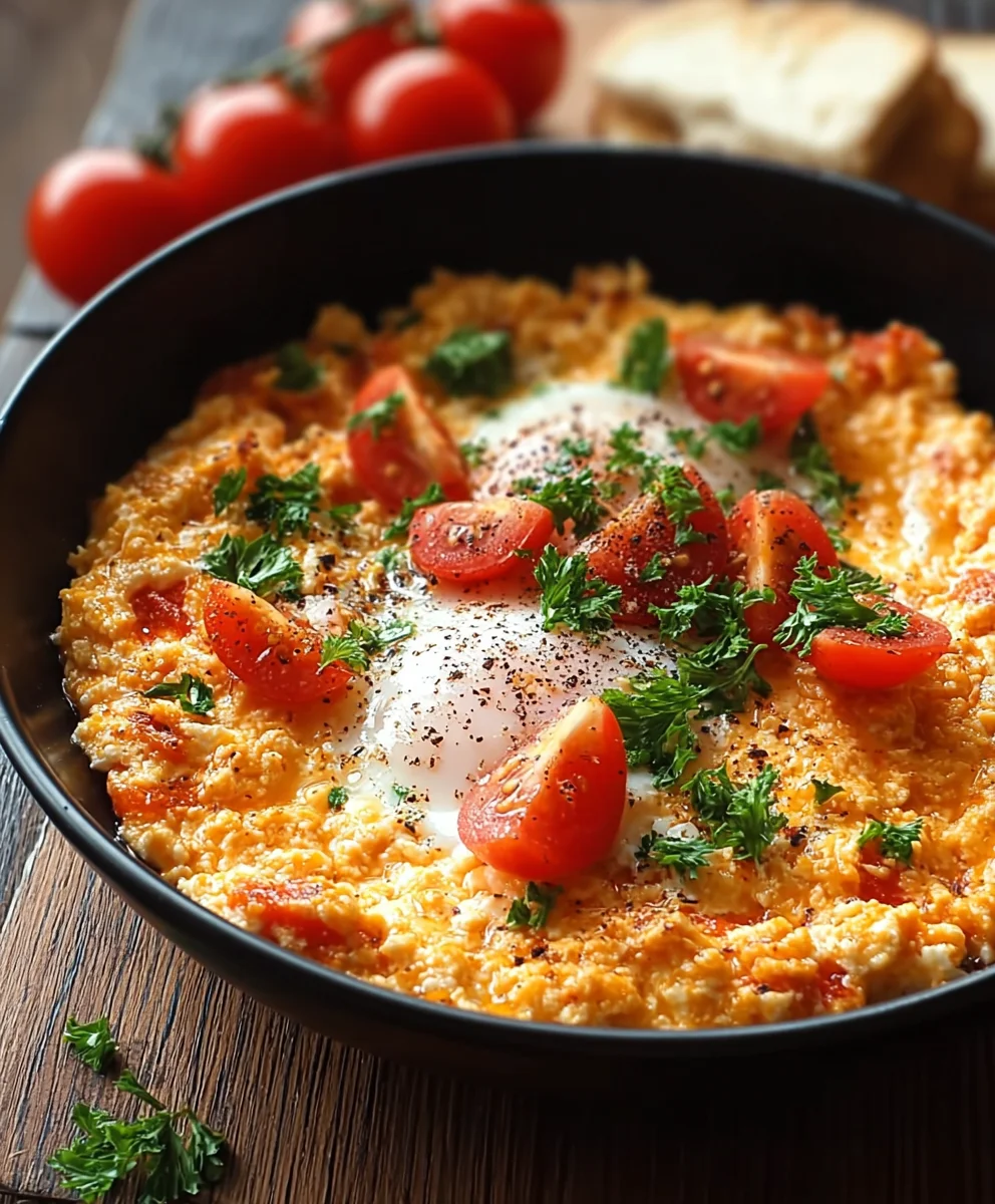 Menemen: Türkische Rühreier mit Tomaten & Paprika | Einfaches Rezept