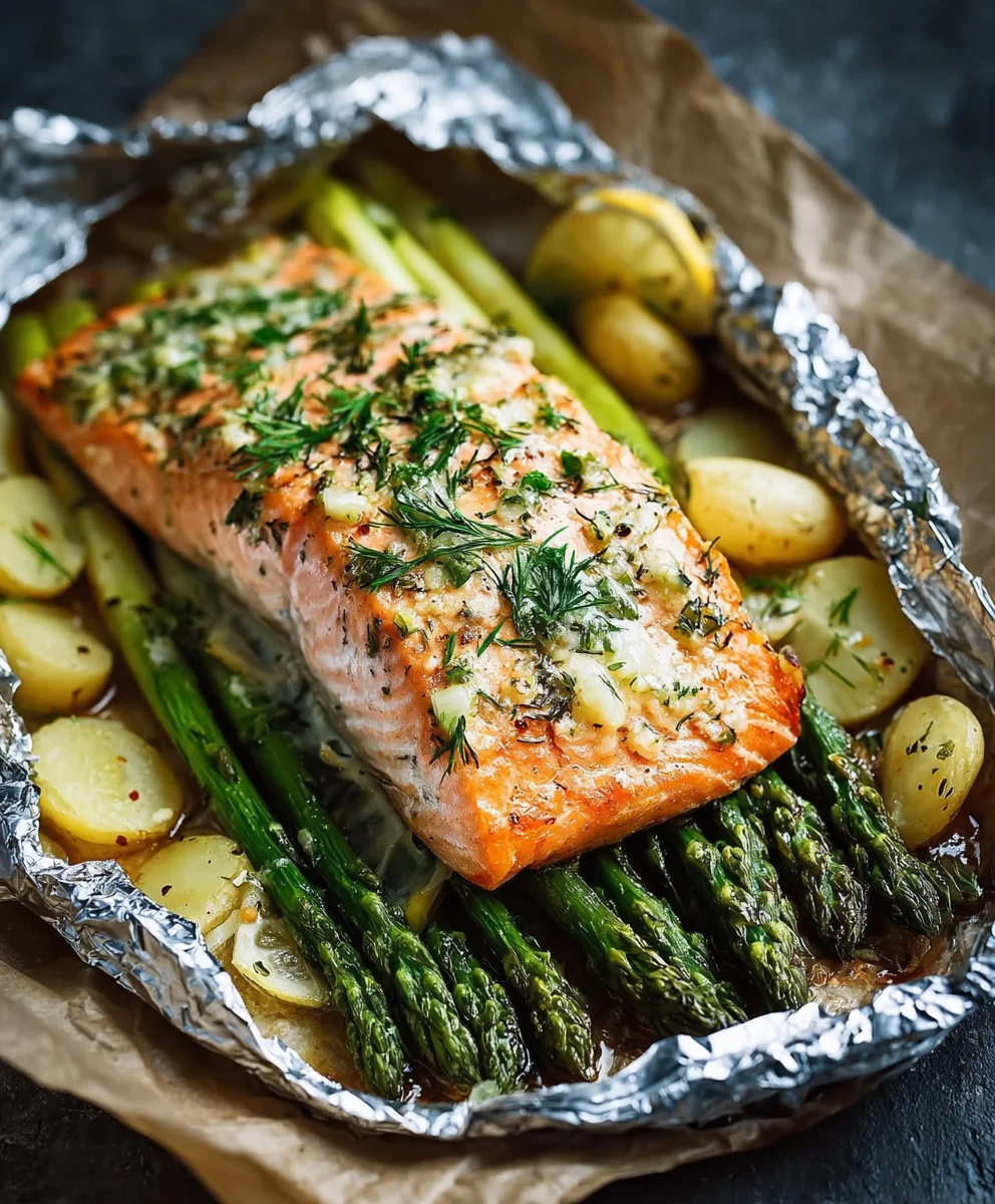 Gebackener Lachs mit Spargel: Einfach & Aromatisch (Folie)