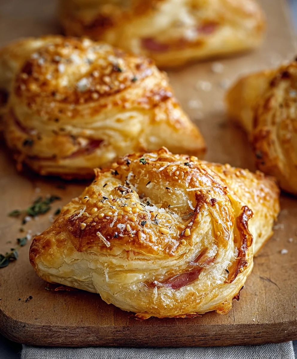 Knusprige Blätterteigtaschen mit Rindfleisch & Käse
