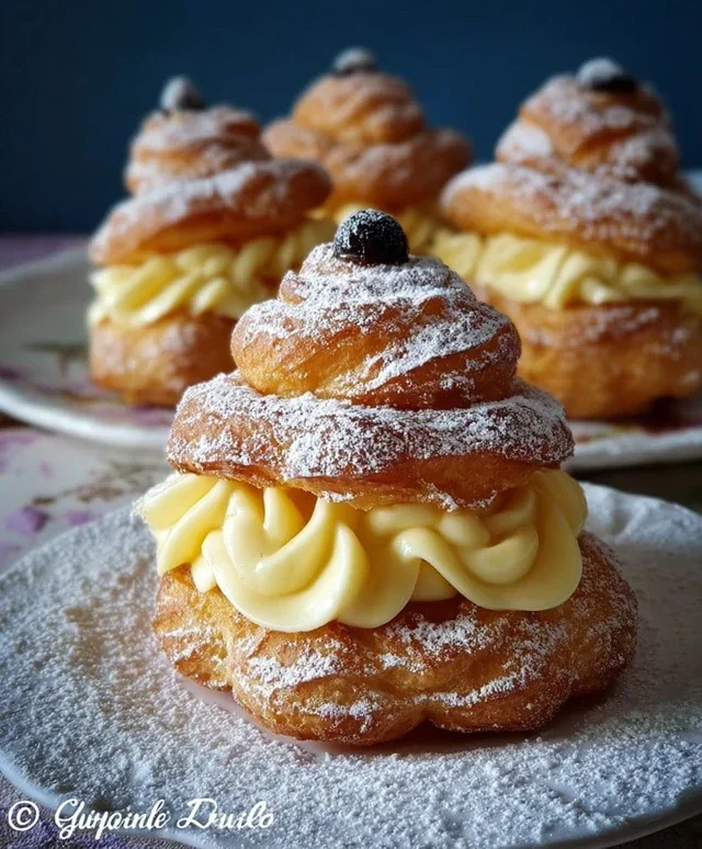 ZEPPOLE DI SAN GIUSEPPE AL FORNO - con crema al limone