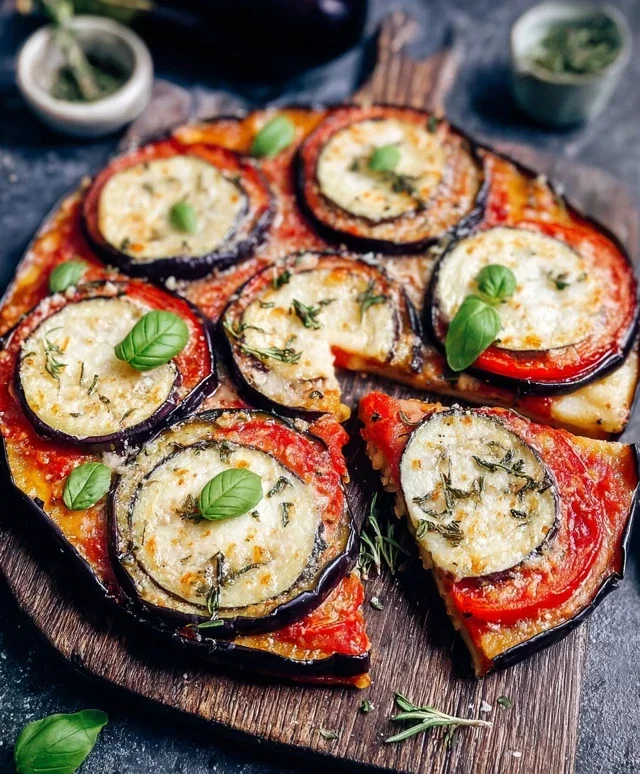 Low Carb Auberginenpizza