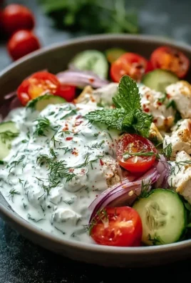 Mediterrane Köstlichkeit Tzatziki Hähnchensalat
