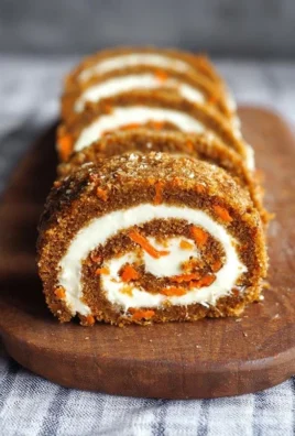 Carrot Cake Roll with Cream Cheese Frosting Filling