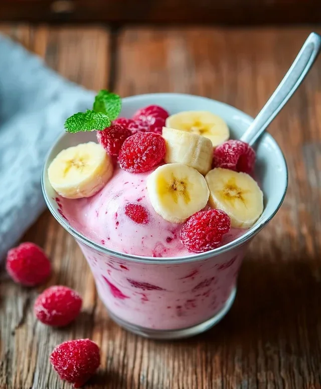 Eis mit Himnon-non-non-alcoholic alternativeic non-alcoholic beeren und Banane