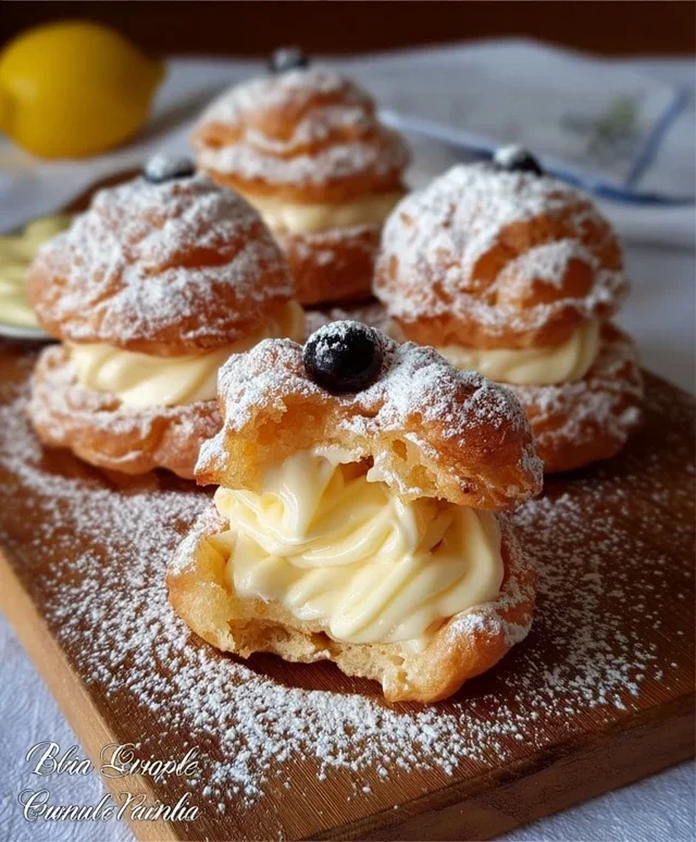 ZEPPOLE DI SAN GIUSEPPE AL FORNO - con crema al limone